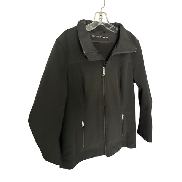 Men’s Andrew Mark zip up black jacket size large - Picture 3 of 5